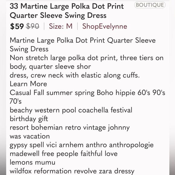 🔥 “Martine” large orange polkadot short sleeve swing dress - Picture 6 of 6